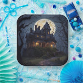 ハローウィンパーティ幽霊のよく出るマンション ペーパープレート (パーティー)