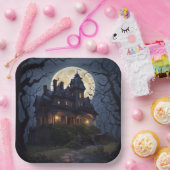 ハローウィンパーティ幽霊のよく出るマンション ペーパープレート (パーティー)