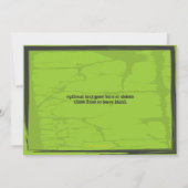 ハローウィンパーティ幽霊のよく出る招待状ブラック&グリーン 招待状 (裏面)