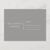 ハローウィンパーティ幽霊&キャンディーコーンブラックオレンジ インビテーションポストカード (裏面)