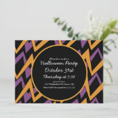 ハローウィンパーティ幾何学的ジグザグ 招待状 (スタンド正面)