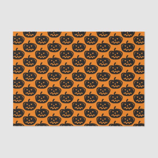 ハローウィンパーティ彫りカボチャ頭ギフトフィラー 薄葉紙 (正面)