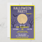 ハローウィンパーティ怖いカボチャのコスチューム大人 招待状 (正面)