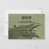 ハローウィンパーティ怖いクロウイエローグリーン不気味 出欠カード (正面)