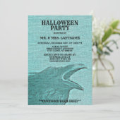 ハローウィンパーティ怖いクロウグリーン不気味 招待状 (スタンド正面)