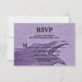 ハローウィンパーティ怖いクロウパープル不気味 出欠カード (正面)