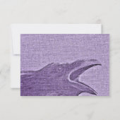 ハローウィンパーティ怖いクロウパープル不気味 出欠カード (裏面)