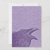 ハローウィンパーティ怖いクロウパープル不気味 招待状 (裏面)