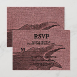 ハローウィンパーティ怖いクロウラズベリーレッド不気味 出欠カード