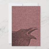 ハローウィンパーティ怖いクロウラズベリーレッド不気味 招待状 (裏面)