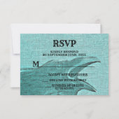 ハローウィンパーティ怖いクローティール（緑がかった色） 不気味 出欠カード (正面)