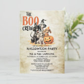 ハローウィンパーティ怖いブドッグクルー不気味 招待状 (スタンド正面)