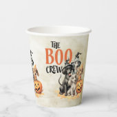 ハローウィンパーティ怖いブー犬クルーオレンジのカボチャ 紙コップ (裏面)