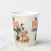 ハローウィンパーティ怖いブー犬クルーオレンジのカボチャ 紙コップ (正面)