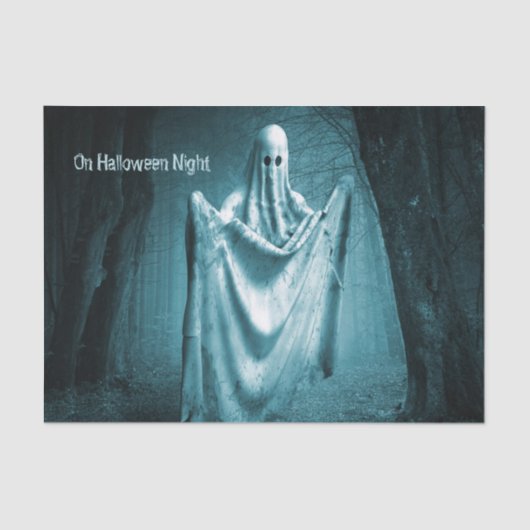 ハローウィンパーティ怖い幽霊ダークブルーナイトブラック 薄葉紙 (正面)