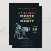 ハローウィンパーティ怖い映画の夜グールグレムリン 招待状 (正面/裏面)