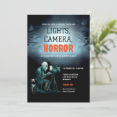 ハローウィンパーティ怖い映画ナイトグールブラックキャット 招待状 (スタンド正面)