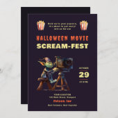 ハローウィンパーティ怖い映画ナイトスクリームフェスト 招待状 (正面/裏面)