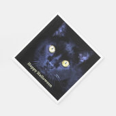 ハローウィンパーティ怖い黒猫ホラーナイト スタンダードランチョンナプキン (角)