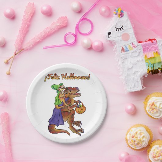 ハローウィンパーティ恐竜紙プレート スペインの ペーパープレート (パーティー)
