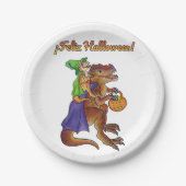 ハローウィンパーティ恐竜紙プレート スペインの ペーパープレート (正面)