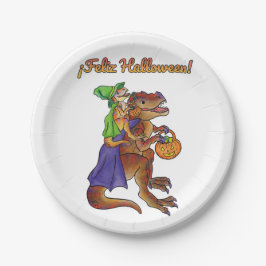 ハローウィンパーティ恐竜紙プレート スペインの ペーパープレート