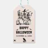 ハローウィンパーティ成人ヴィンテージゴシックスカル ギフトタグ (裏面)