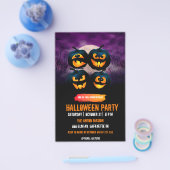 ハローウィンパーティ招待を完全にカスタマイズ可能 チラシ (シングル)
