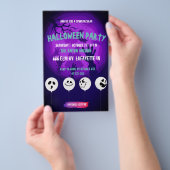 ハローウィンパーティ招待を完全にカスタマイズ可能 チラシ (ハンドル)