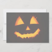 ハローウィンパーティ招待カボチャと暗い夜 招待状 (裏面)