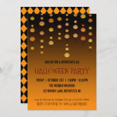 ハローウィンパーティ招待ジャックo'ランタンストリング 招待状 (正面/裏面)