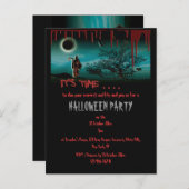 ハローウィンパーティ招待テンプレート- カスタマイズ インビテーションポストカード (正面/裏面)