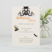 ハローウィンパーティ招待状とこうもり 招待状 (スタンド正面)