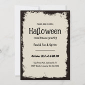 ハローウィンパーティ招待状とカボチャとムーン 招待状 (裏面)