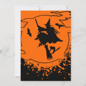 ハローウィンパーティ招待状と彫られたカボチャ 招待状 (裏面)