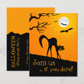 ハローウィンパーティ招待状はがき インビテーションポストカード (正面/裏面)