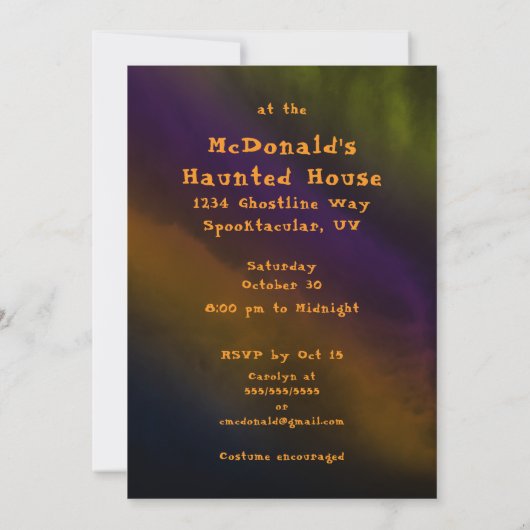 ハローウィンパーティ招待状は多くのJack-O-Lanternから 招待状 (裏面)