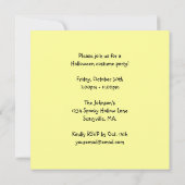 ハローウィンパーティ招待状スクエア海賊スカル 招待状 (裏面)