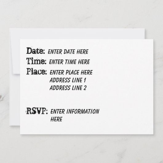 ハローウィンパーティ招待状スケルトンハロウィーンのカボチャのちょうちん 招待状 (裏面)