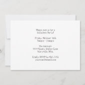 ハローウィンパーティ招待状ダンススケルトン 招待状 (裏面)