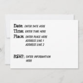 ハローウィンパーティ招待状ハロウィーンのカボチャのちょうちん葉 招待状 (裏面)