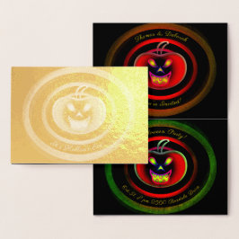 ハローウィンパーティ招待状フォイルカード 箔カード