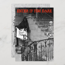 ハローウィンパーティ招待状マン幽霊のよく出るション