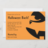 ハローウィンパーティ招待状ヴァンパイアパンプキン 招待状 (裏面)