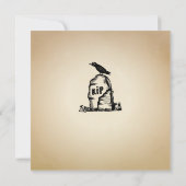 ハローウィンパーティ招待状ヴィンテージゴシックこうもり 招待状 (裏面)