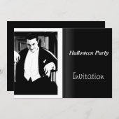 ハローウィンパーティ招待状ヴィンテージムービーナイト 招待状 (正面/裏面)