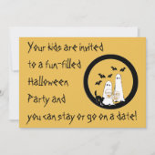 ハローウィンパーティ招待状親のデートの夜 招待状 (正面)