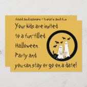 ハローウィンパーティ招待状親のデートの夜 招待状 (正面/裏面)
