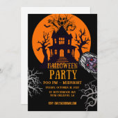 ハローウィンパーティ招待状 – ぜひもし参加しよう 招待状 (正面/裏面)
