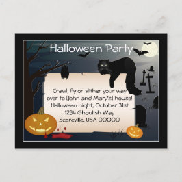 ハローウィンパーティ招待状 インビテーションポストカード